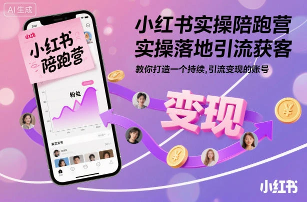 2025小红书获客引流技术，小红书实操陪跑营，吃透一点流量翻10倍
