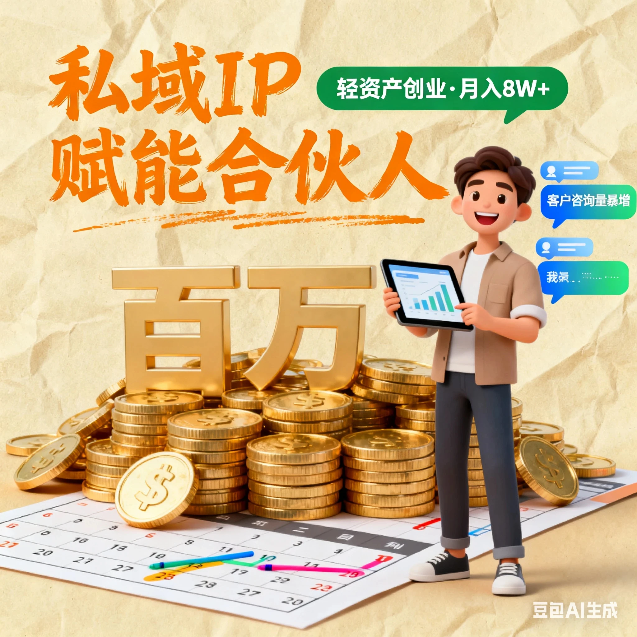 私域IP赋能合伙人，助力你年入百万
