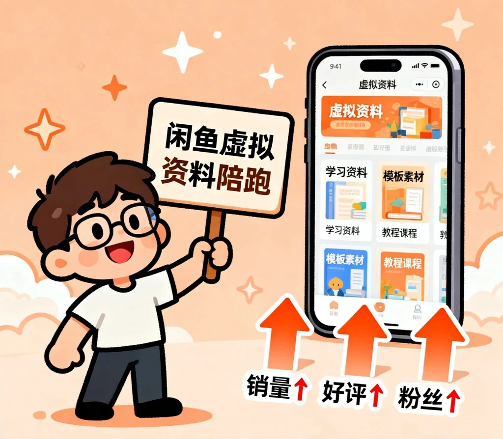 闲鱼虚拟资料店-无成本电商站长陪跑