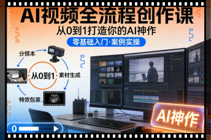 AI视频全流程创作课，从0到1打造你的AI神作