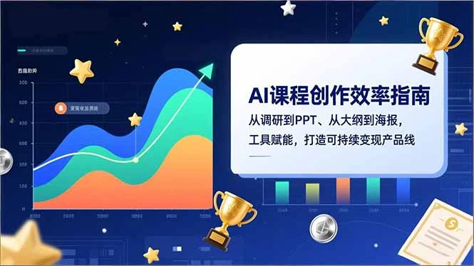 AI课程创作实战指南：从调研、做PPT、写大纲到出海报，用工具打造可持续变现产品线