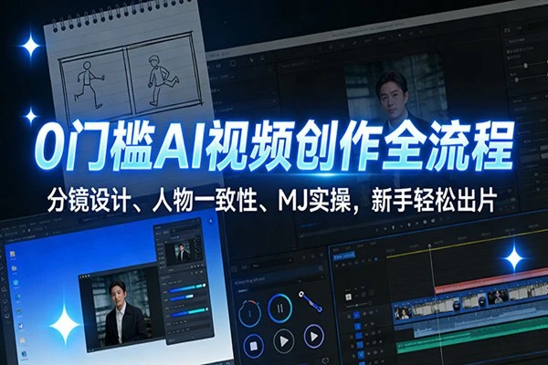 零基础怎么学AI视频?掌握分镜、人物一致与MJ实操,轻松走通全流程