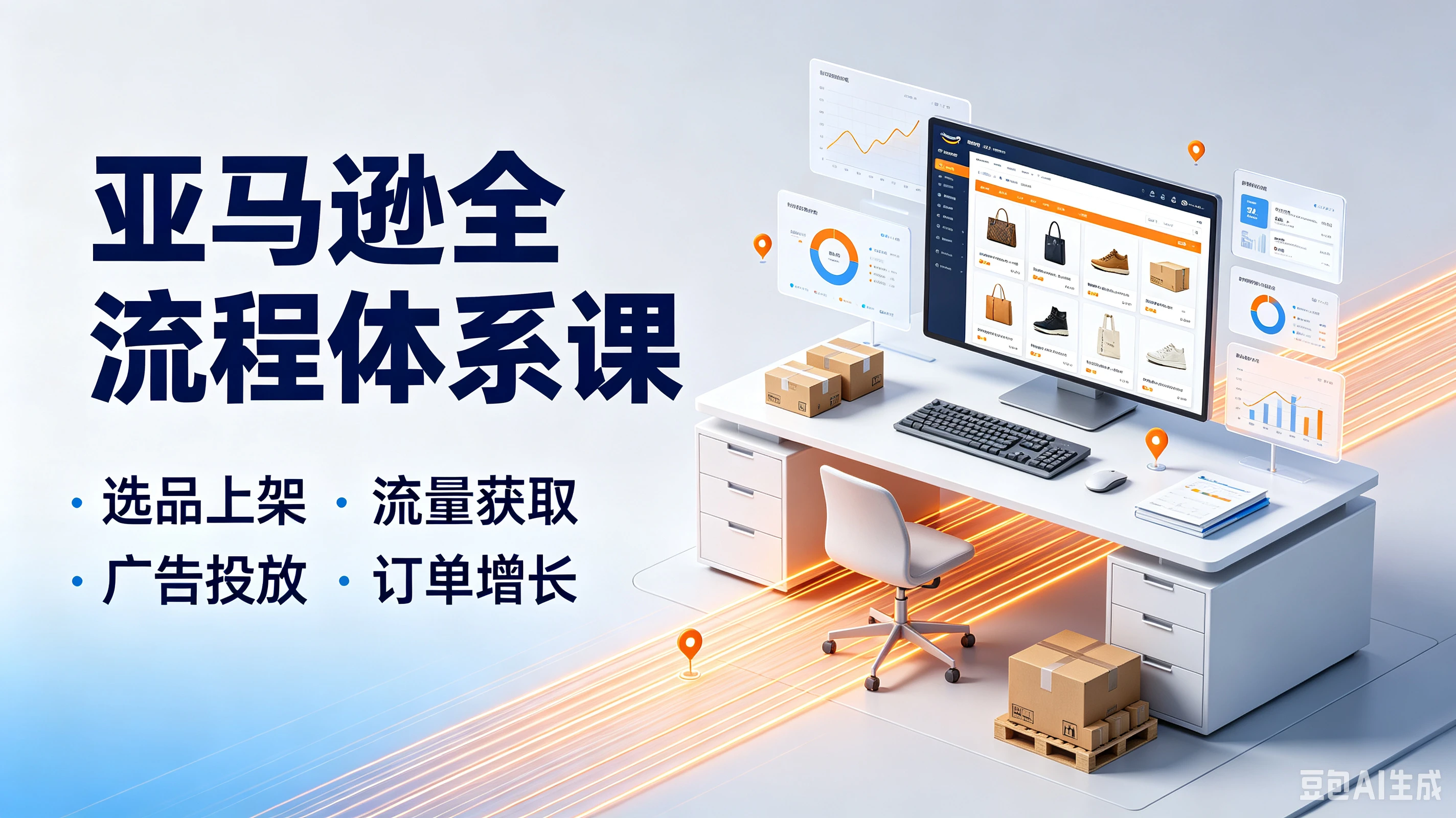 【精】亚马逊全流程体系课,选品上架·流量获取广告投放·订单增长