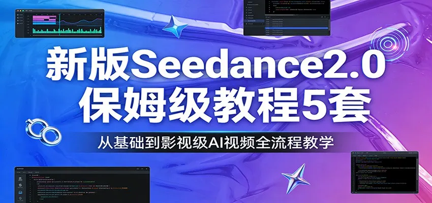 新版Seedance2.0保姆级教程5套:从基础到影视级AI视频全流程教学