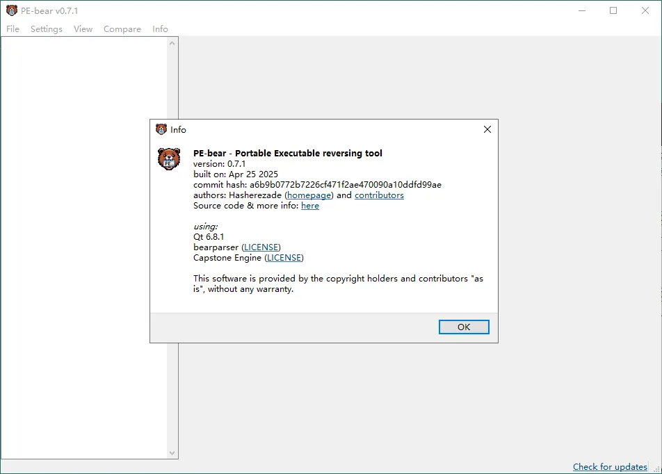 PE-bear文件分析工具v0.7.1绿色版