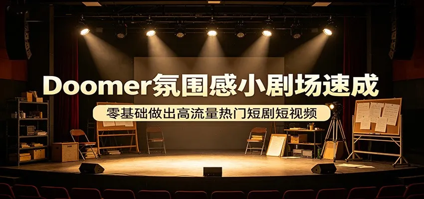 Doomer氛围感小剧场速成,零基础做出高流量热门短剧短视频