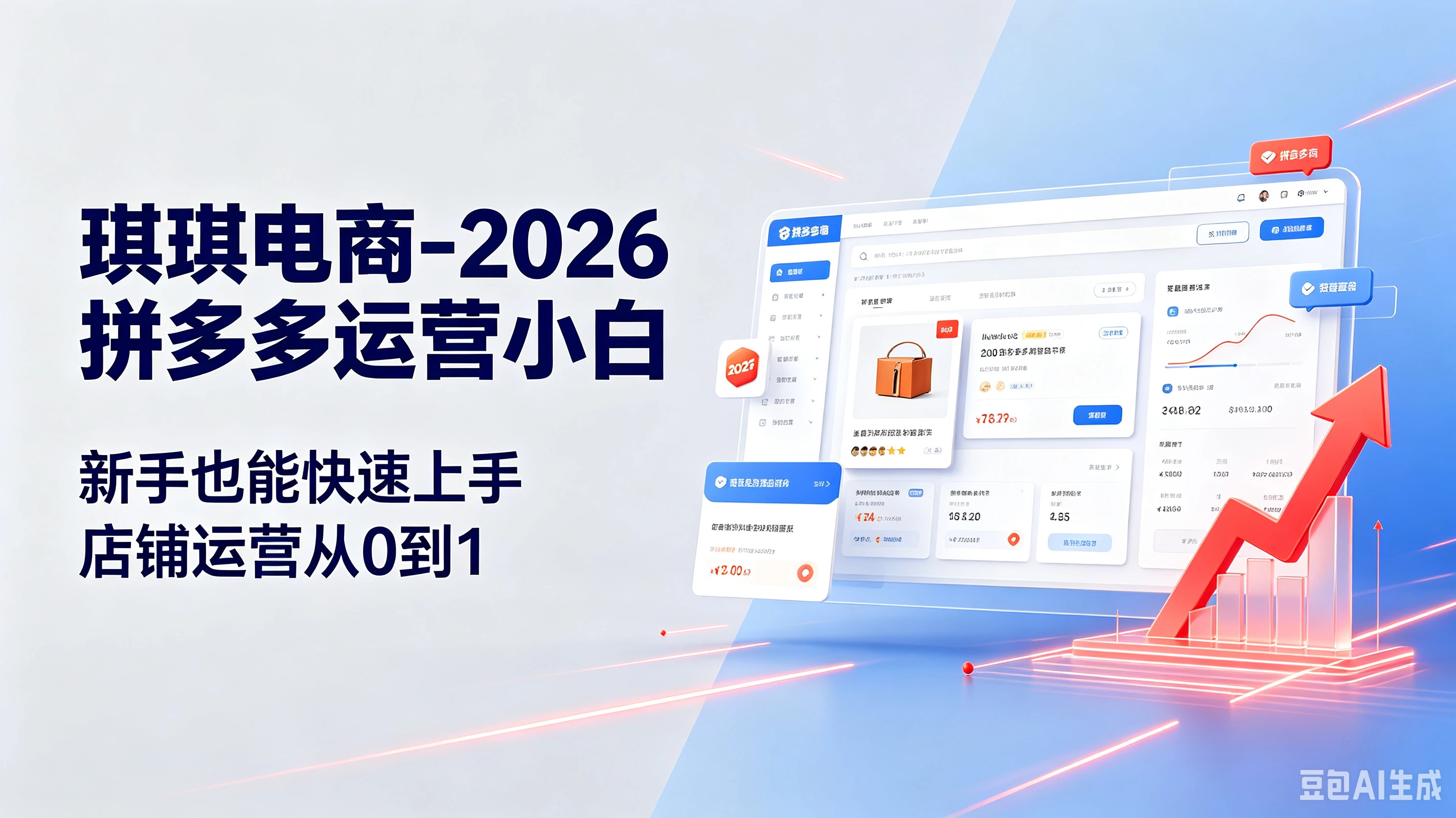 【精】琪琪电商-2026拼多多运营小白,新手也能快速上手,店铺运营从0到1