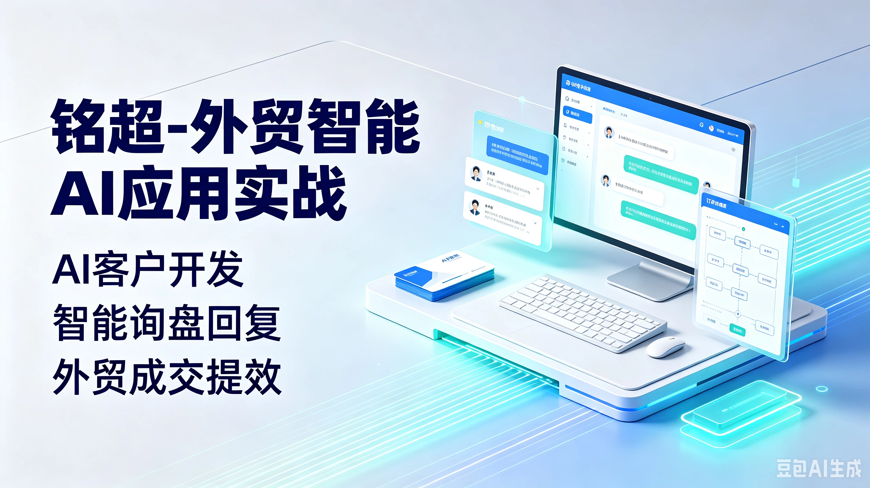 【精】铭超-外贸智能AI应用实战,AI客户开发、智能询盘回复、外贸成交提效