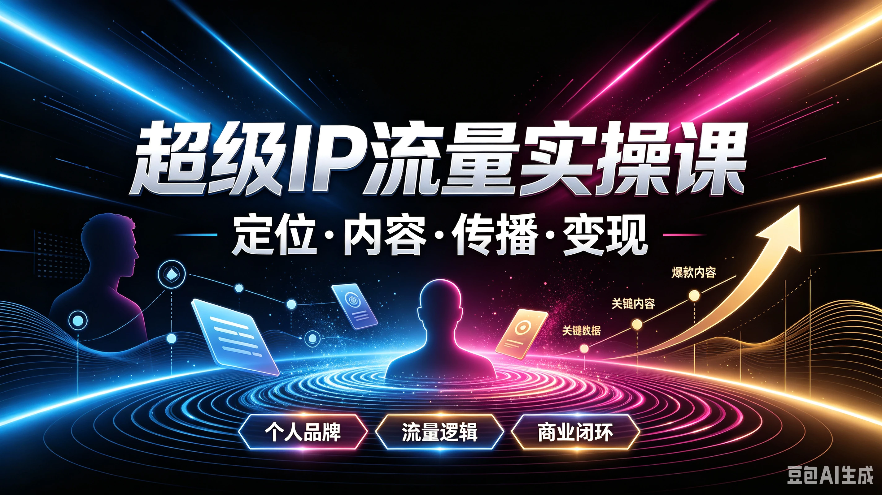 【精】超级IP流量实操课,定位·内容·传播·变现,个人品牌、流量逻辑、商业闭环